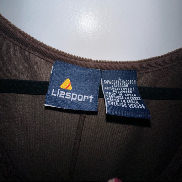 Women's Liz Sport Brown Corduroy Mini Dress - Size Large - Picture 4 of 6